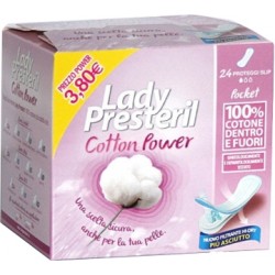 Corman Lady Presteril Cotton Power Proteggi Slip Pocket Anatomici Rripiegati Promo 24 Pezzi