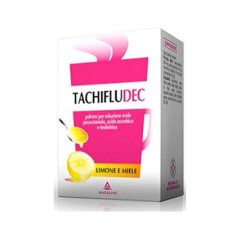 Tachifludec Granulato 16 Bustine Limone/Miele 600 mg + 40 mg + 10 mg