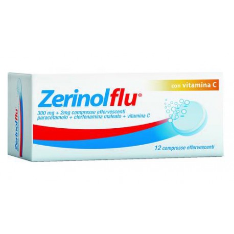 Zerinolflu 12 Compresse Effervescenti 300 mg + 2 mg + 250 mg