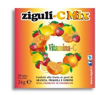 Falqui Prodotti Farmac. Ziguli C Mix 40 Confetti Alla Frutta Ai Gusti Di  Arancia Fragola E Limone