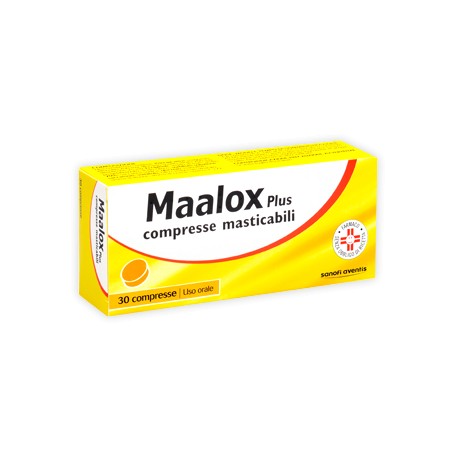 Maalox Plus 30 Compresse Masticabili 200 mg + 200 mg + 25 mg