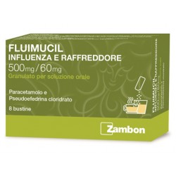 Zambon Italia Influenza E Raffreddore 500 Mg/ 60 Mg Granulato Per Soluzione Orale