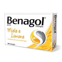 Benagol Miele Limone 36 Pastiglie 0,6 mg + 1,2 mg