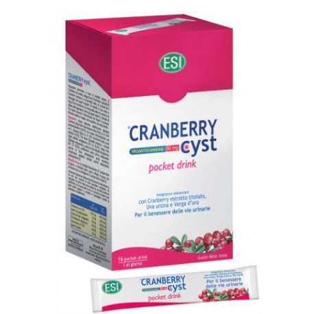 Esi Cranberry Cyst Pocket Drink 16 Bustine Integratore Benessere Vie Urinarie