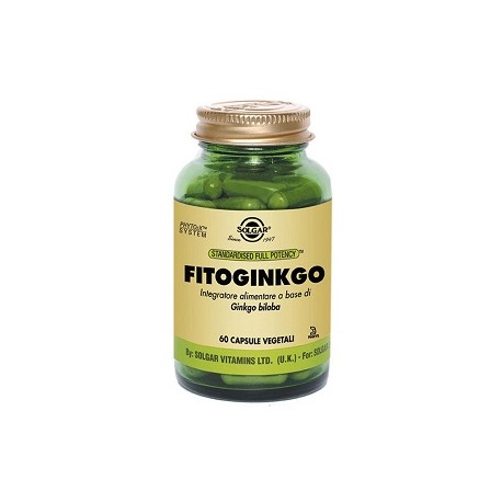 Solgar Fitoginkgo 60 capsule vegetali Integratore antiossidante multifunzionale