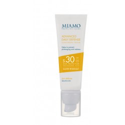 MIAMO Advanced Daily Defense Crema Solare 50 ml Viso Spf 30 Fotoprotettore Anti-Arrossamento Cutaneo e Foto-invecchiamento
