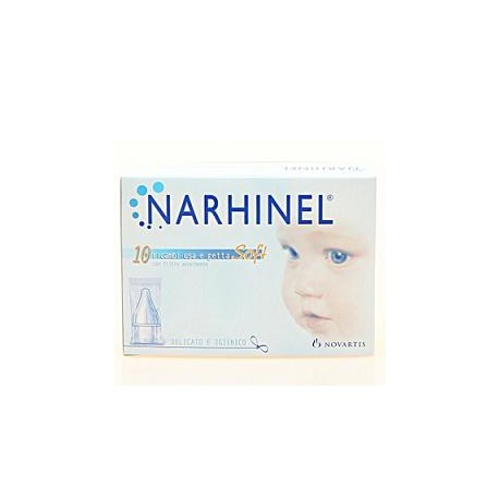 Narhinel Ricarica Usa & Getta Per Aspiratore Nasale 10 Ricambi Soft