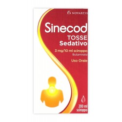 Sinecod Tosse Sedativo Sciroppo 1 Flacone 200 ml 3 mg/10 g sciroppo