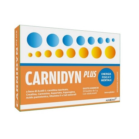 Alfasigma Carnidyn Plus 20 Bustine Da 5 G Gusto Arancia