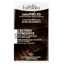 Zeta Farmaceutici Euphidra Colorpro Xd 435 Castano Fondente Gel Colorante Capelli In Flacone + Attivante + Balsamo + Guanti