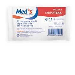 Farmac-zabban Garza Compressa Meds Farmatexa Idrofila 12/8 10x10 Cm 25 Pezzi