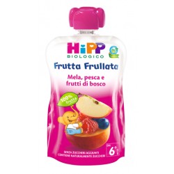 Hipp Italia Hipp Bio Hipp Bio Frutta Frullata Mela Pesca Frutti Di Bosco 90 G